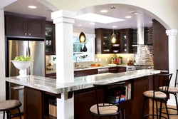 Small modern kitchens with breakfast bars photo