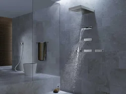 Стоячий душ в ванной фото