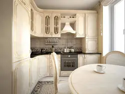 Дызайн маленькай кухні ў класічным стылі