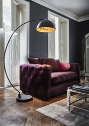 Floor lamp in the living room in a modern style photo