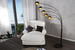 Floor Lamp In The Living Room In A Modern Style Photo