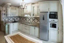 Kitchen ivory color in the interior