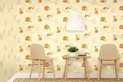Non-woven wallpaper for a small kitchen photo