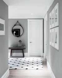 Hallway design white floor