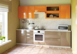 Small kitchen interior all colors
