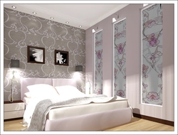 Wallpaper With Flowers For The Bedroom Combined Photo Design