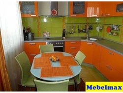 Оранжевая Кухня В Интерьере Фото С Какими Обоями И Шторами