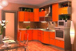 Оранжевая Кухня В Интерьере Фото С Какими Обоями И Шторами