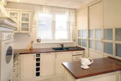 Stylish kitchen interior with window