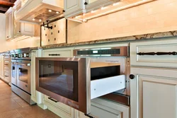 Kitchen Design With Built-In Microwave