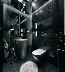 Ванна і туалет фота чорнага колеру