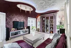 Living room interior wallpaper ceiling