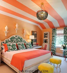Персиковый цвет сочетание с другими цветами в интерьере спальни