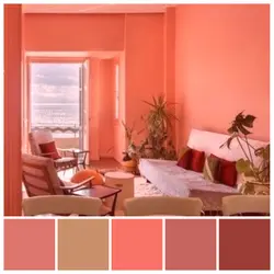 Peach Color Combination With Other Colors In The Bedroom Interior
