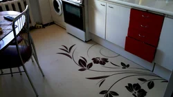 Фото наливных полов в квартирах на кухне