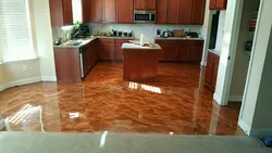 Photo of self-leveling floors in apartments in the kitchen