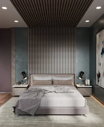 Slats in bedroom interior design