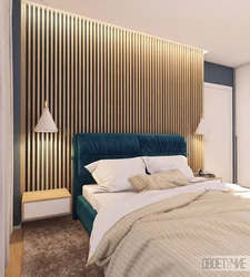 Slats in bedroom interior design