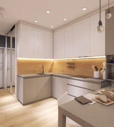 Corner kitchen to ceiling design