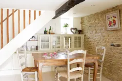 Kitchen combined with stairs photo