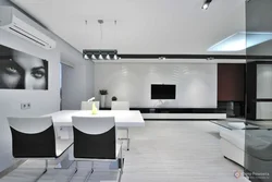 Kitchen living room interior in high style