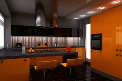 Photo of orange kitchen