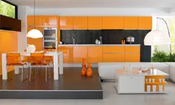 Photo Of Orange Kitchen