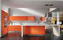 Photo of orange kitchen