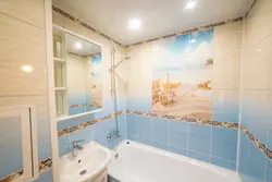 Panels for tiles in the bathroom design photo