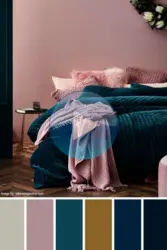 Изумрудный цвет сочетание с другими цветами в интерьере спальни