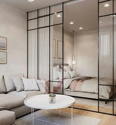 Glass partition in apartment photo