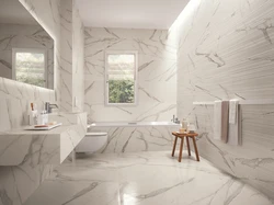 Bathroom design white porcelain tiles
