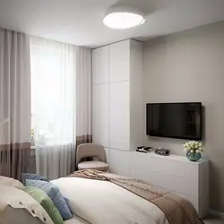 Bedroom design 13 sq m photo with one