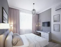 Bedroom design 13 sq m photo with one