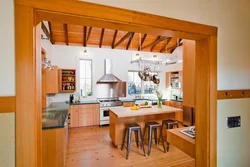 Photo of the interior of the walk-through kitchen