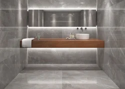 Керамогранитная плитка в интерьере ванной