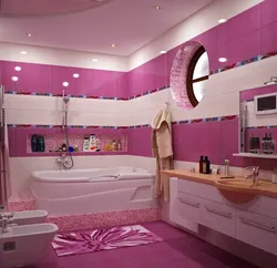 Pink bathroom design