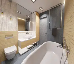 Дызайн Ванны 4 Кв М З Туалетам І Ваннай