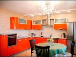 Wallpaper Suitable For Orange Kitchen Photo