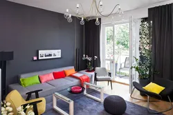 Light gray wallpaper for living room photo