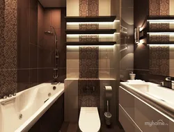 White brown bath design