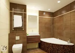 White brown bath design