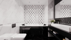 Interior tiles diamond pattern for bathroom