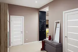 Dark gray doors in the interior of the apartment