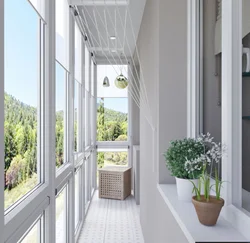 Glazing of a house loggia photo