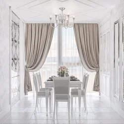 Neoclassical Curtains In The Interior Of The Living Room Photo