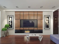 Niche for TV in living room design