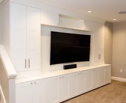 Niche for TV in living room design