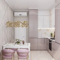 Pastel kitchen design photo
