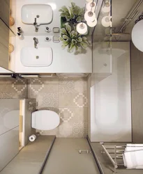 Дизайн для ванной комнаты размером 2 на 1